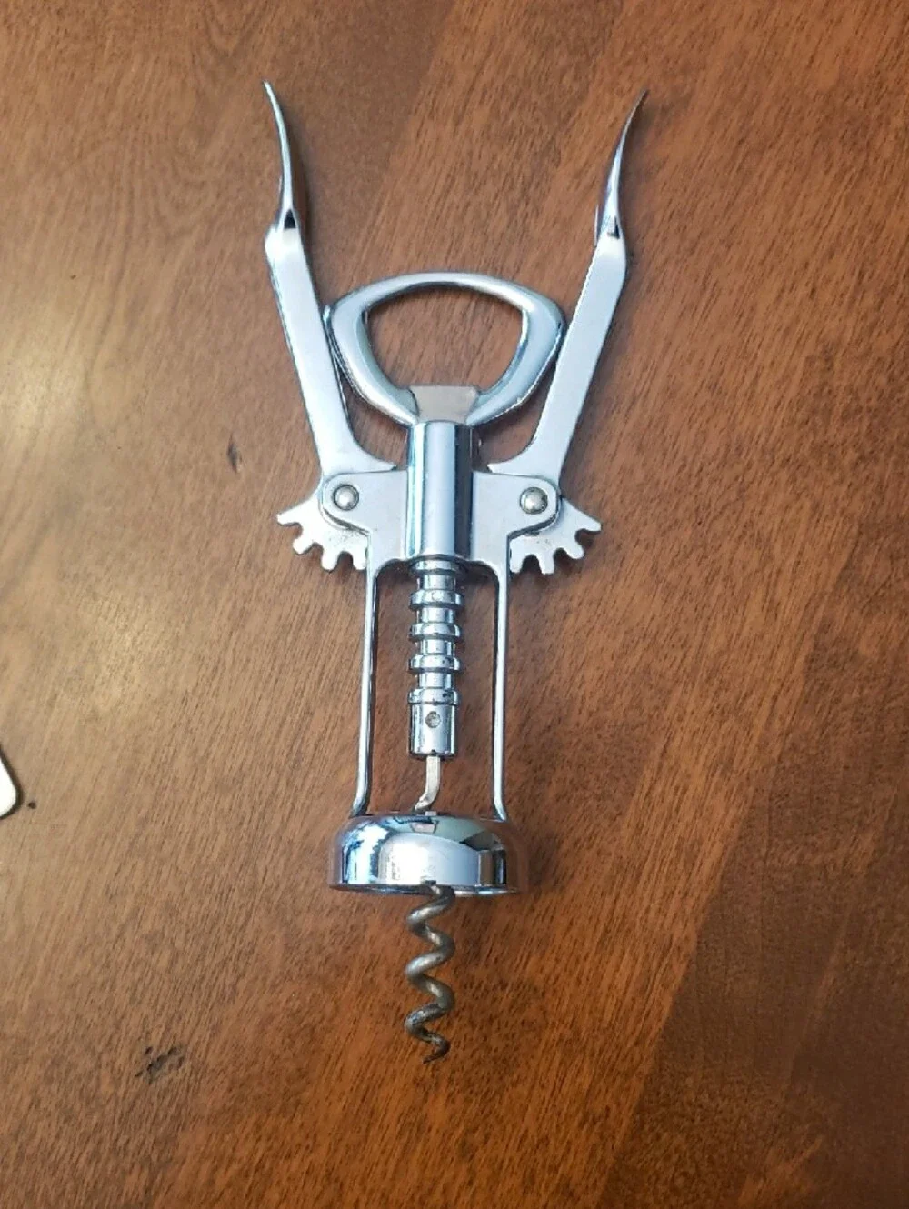 Bar and Bottle Opener Set with Corkscrew and Strainer -(4 pieces) Black & Silver